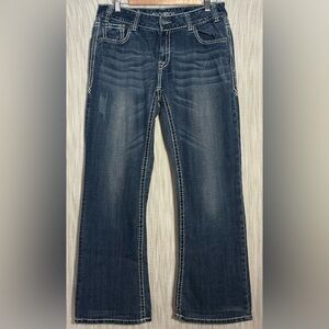 Rock & Roll Cowgirl Dark Blue Boot Cut Jeans